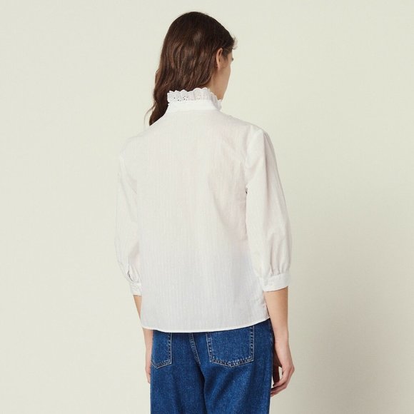Sandro Embroidered Giacomo blouse ✨ - Picture 3 of 12